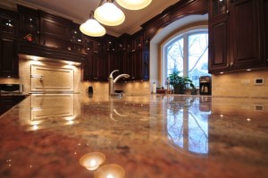 Kitchen Interior. Fancy Kitchen Granite Countertop